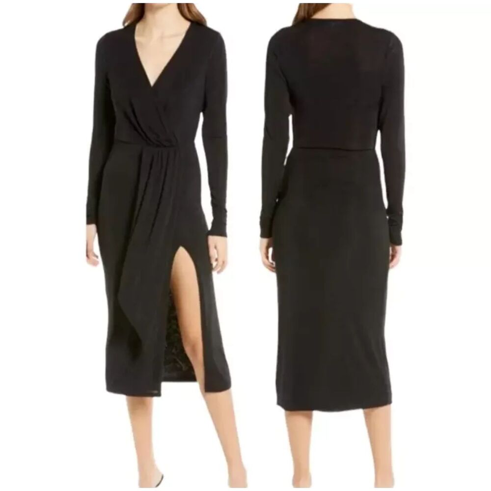 Good American Shimmer wrap dress size 0